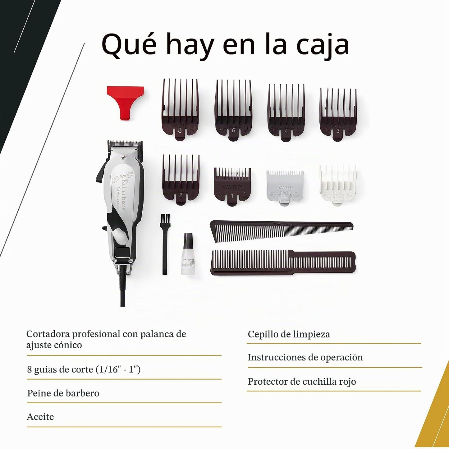 Cortador clásico con carcasa de metal y cromado, Wahl Professional...