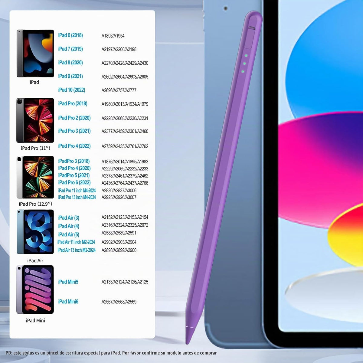 Pluma Stylus para iPad 11 y 10ª Generación, Carga 14 Minutos Más Rá...