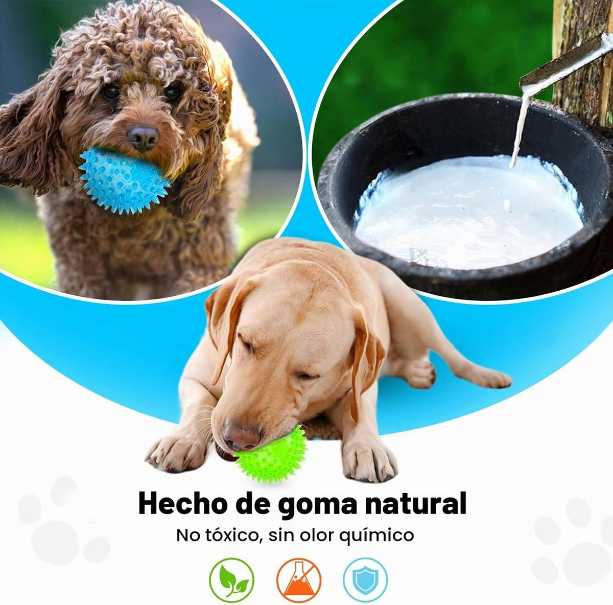 PUPTILY Juguete para cachorros de 2.5 pulgadas, bolas chirriantes p...
