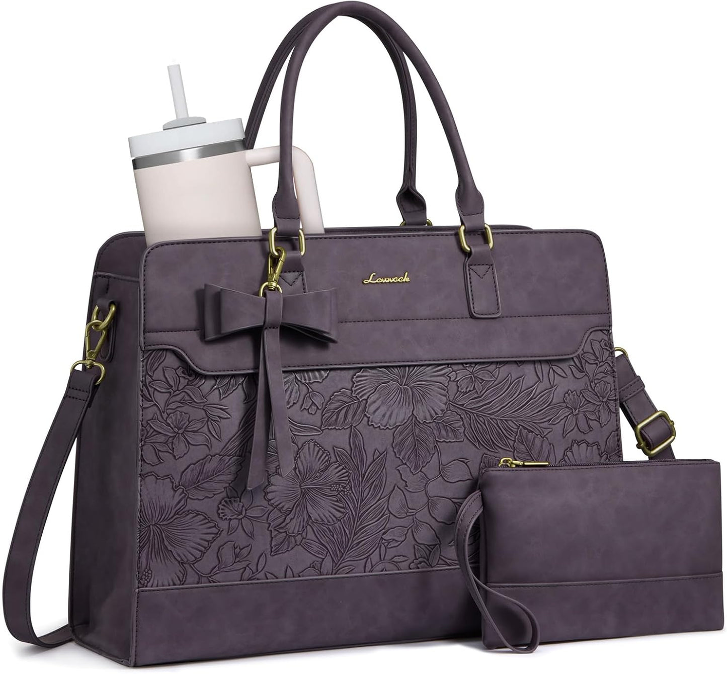 LOVEVOOK Bolsa de mano para laptop para mujer, bolsa de trabajo de...