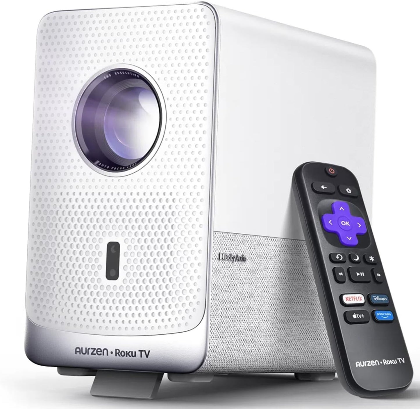 Aurzen Roku TV D1R Cube - Proyector inteligente para exteriores con...