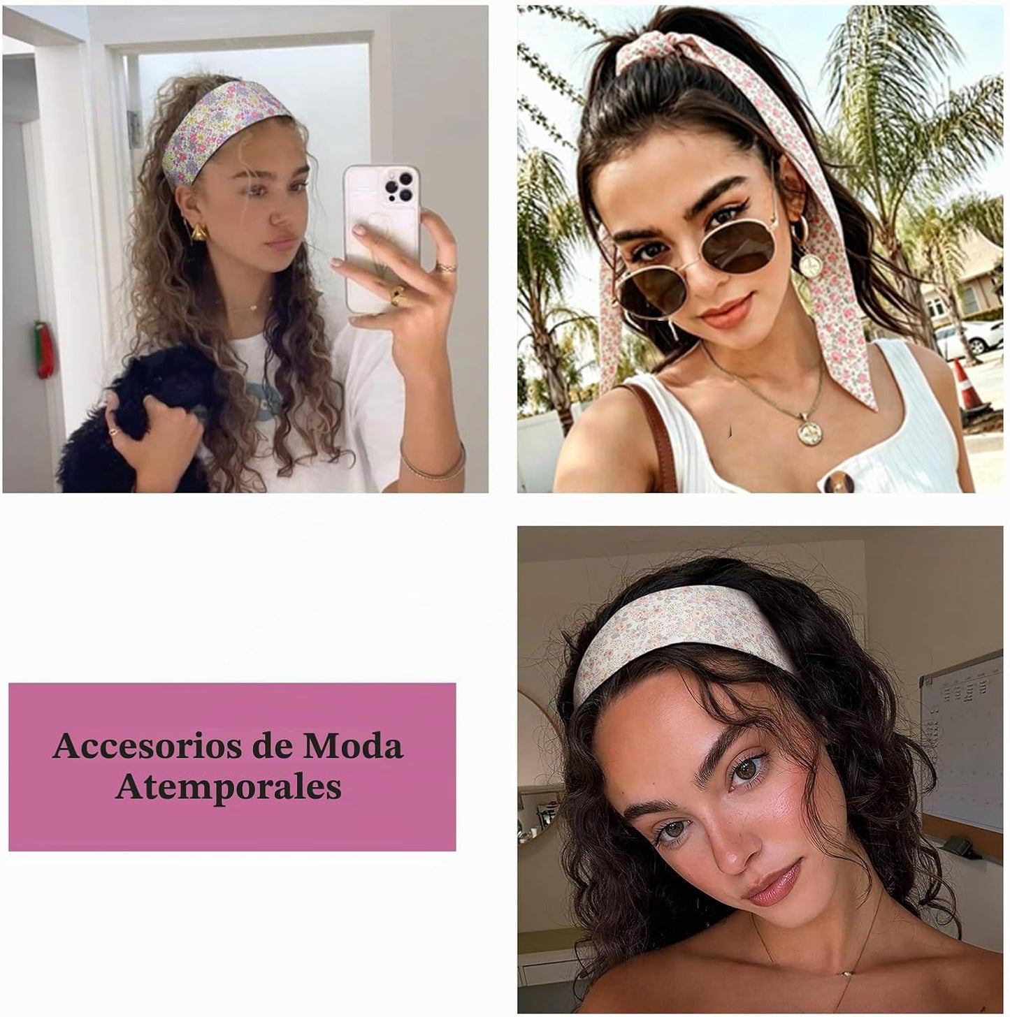 TEBIEKOY 4 bufandas de moda para mujer, bufandas multifuncionales b...