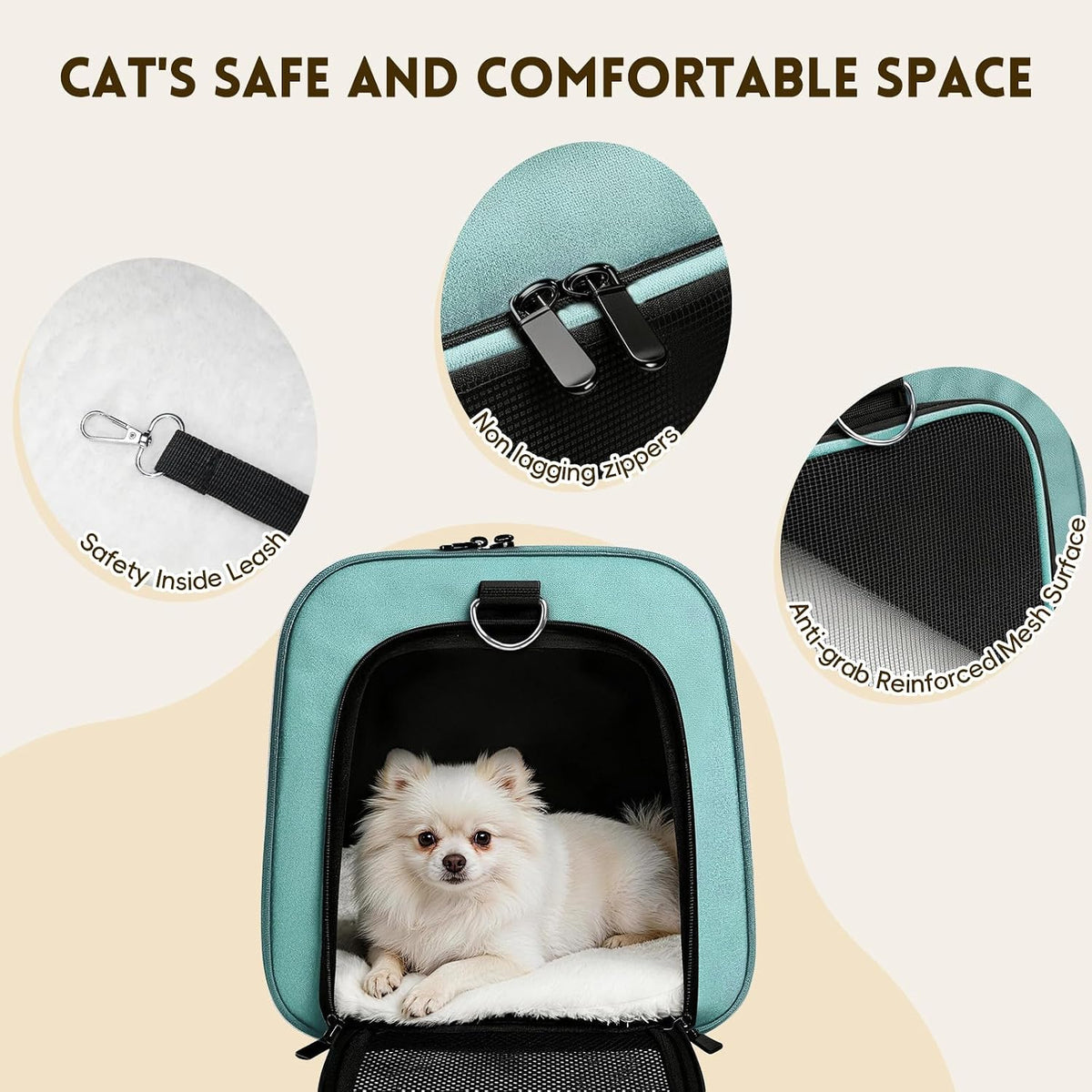 Zedkeys Transportador suave para gatos y perros pequeños y gatos gr...