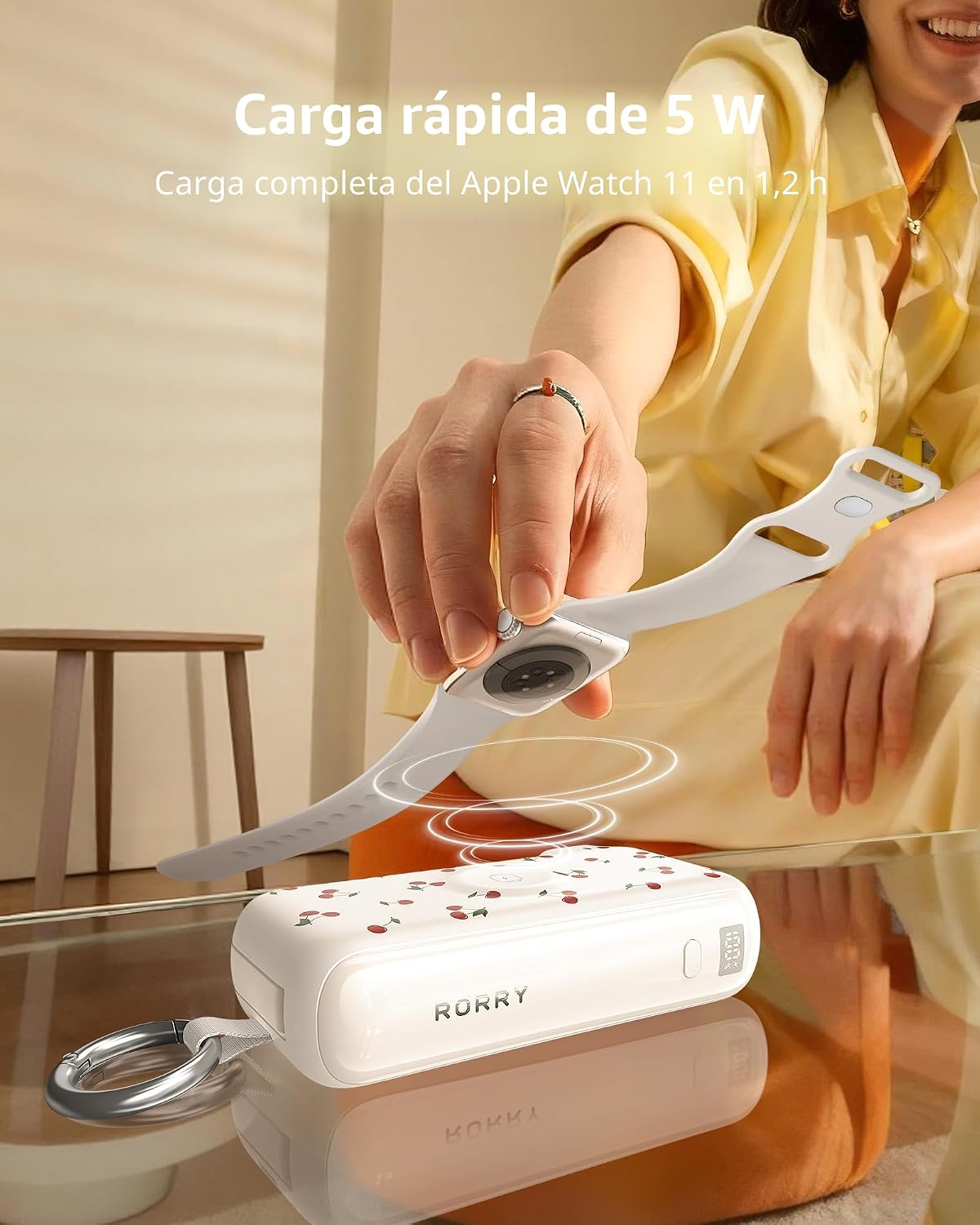 RORRY Cargador portátil de flujo 10000mAh 40W enchufe de pared Banc...