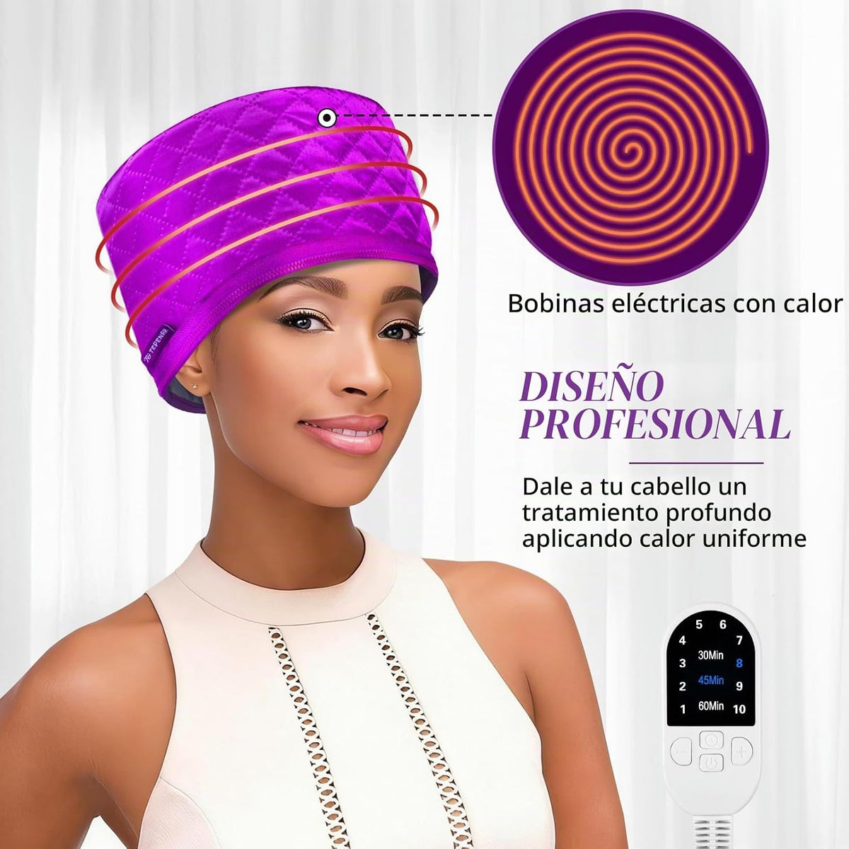 TEPENAR Vaporizador de cabello para acondicionamiento profundo: tap...