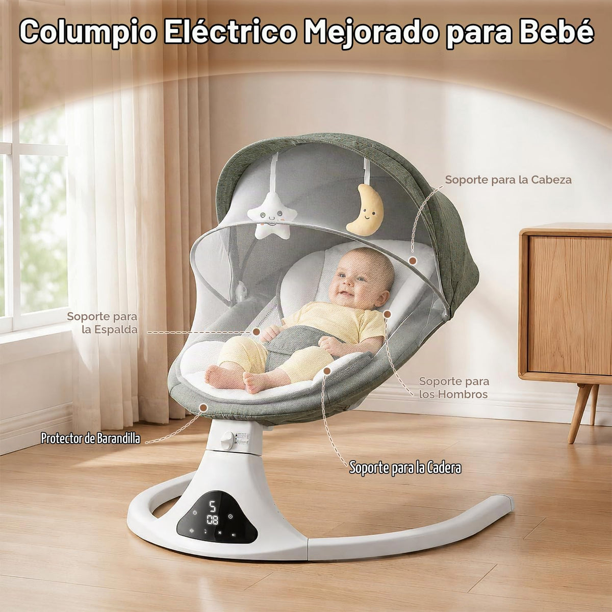 Columpio para bebés y niños pequeños | Columpio portátil para bebés...