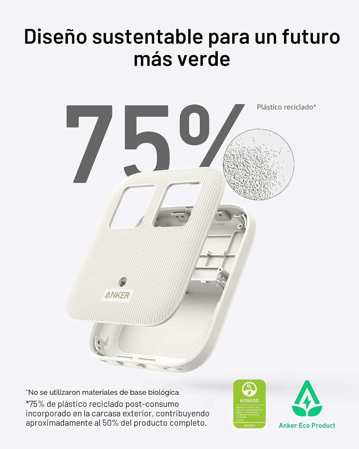 Anker - Tira de alimentación de viaje, Anker Nano 67 W Max 6 en 1 U...
