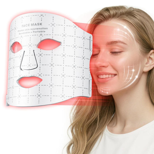 GIHWRRI Máscara de terapia de luz LED aprobada por la FDA, terapia...