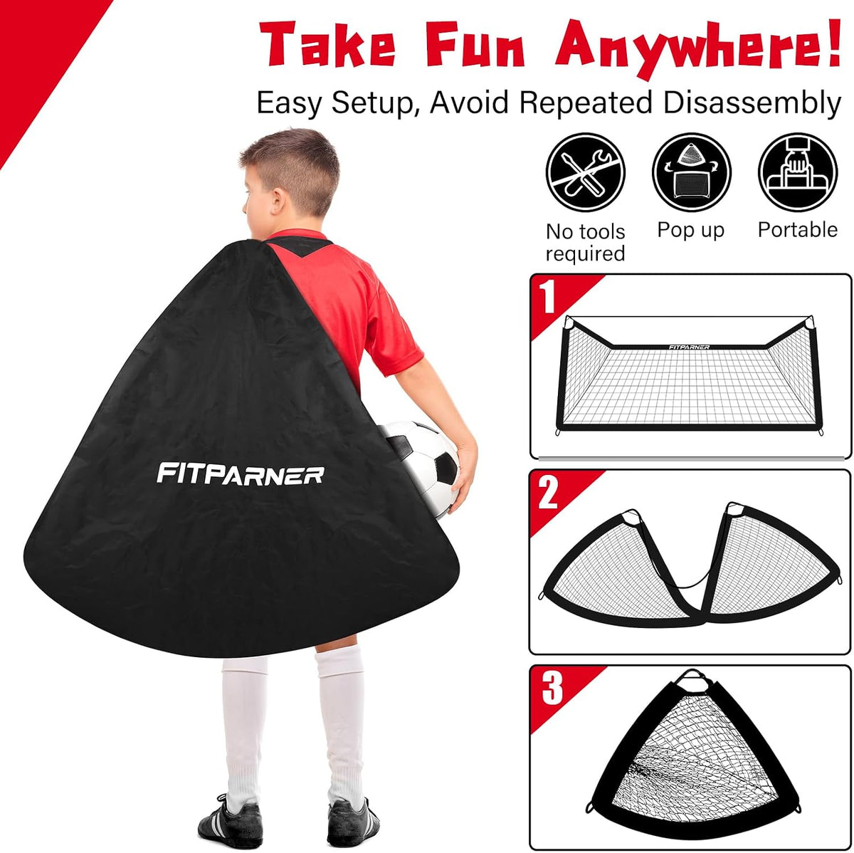 FITPARNER Portería de fútbol, portería de fútbol para niños en el p...
