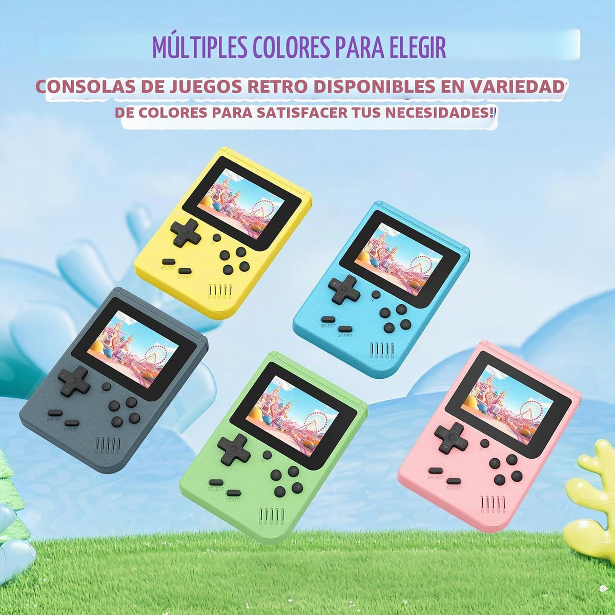 Mini consola de juegos portátil con pantalla IPS de 3.0 pulgadas, c...