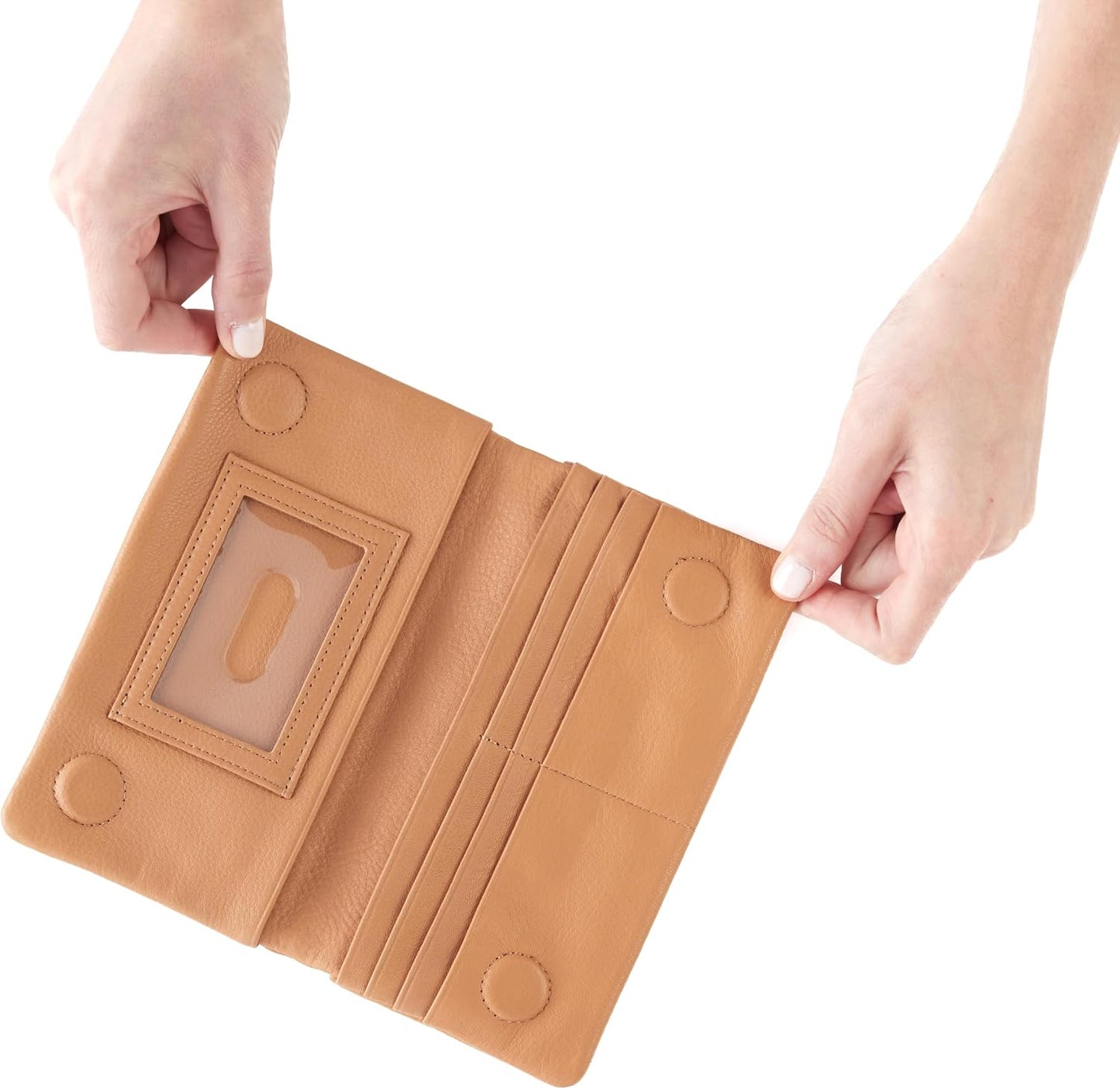 HOBO Cartera Lumen Continental para mujer | Cuero, cierre magnético...