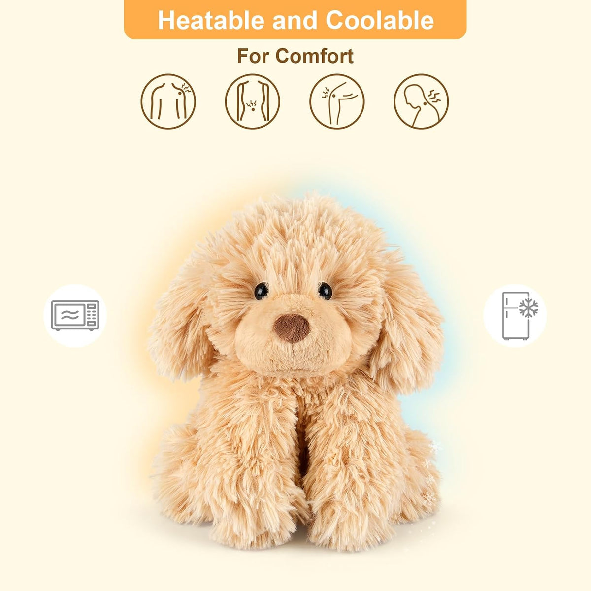 Peluche de Golden Retriever Calentable SuzziPals, Animal de Peluche...