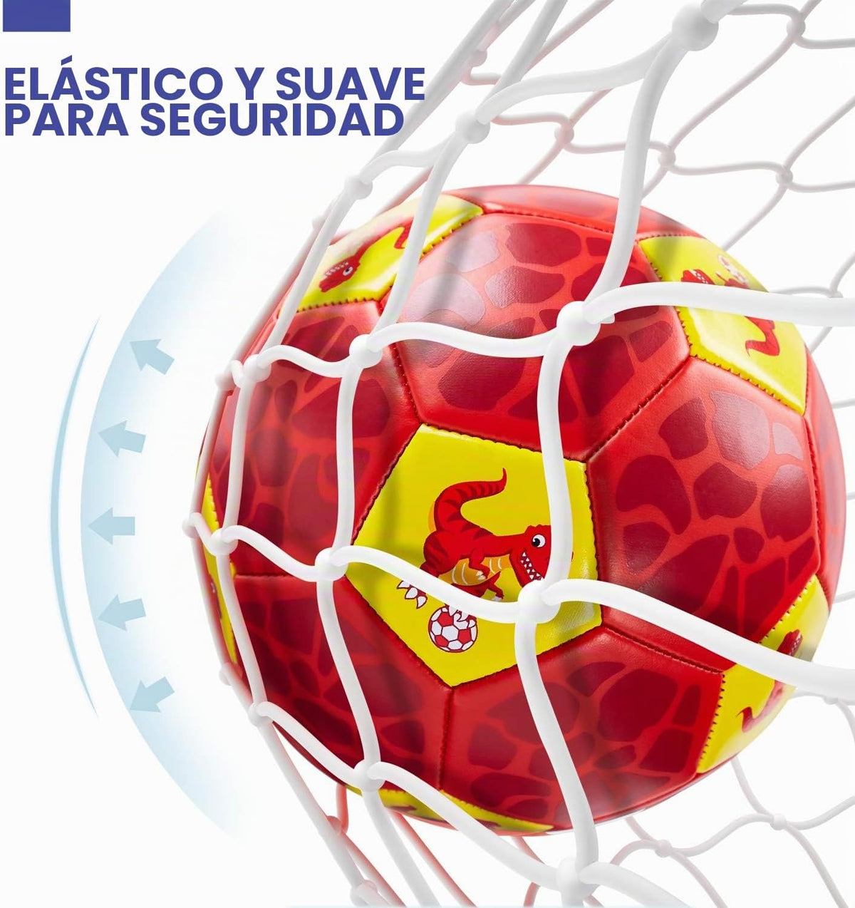 hahaland Balón de fútbol tamaño 3 para niños con bolsa de malla de...