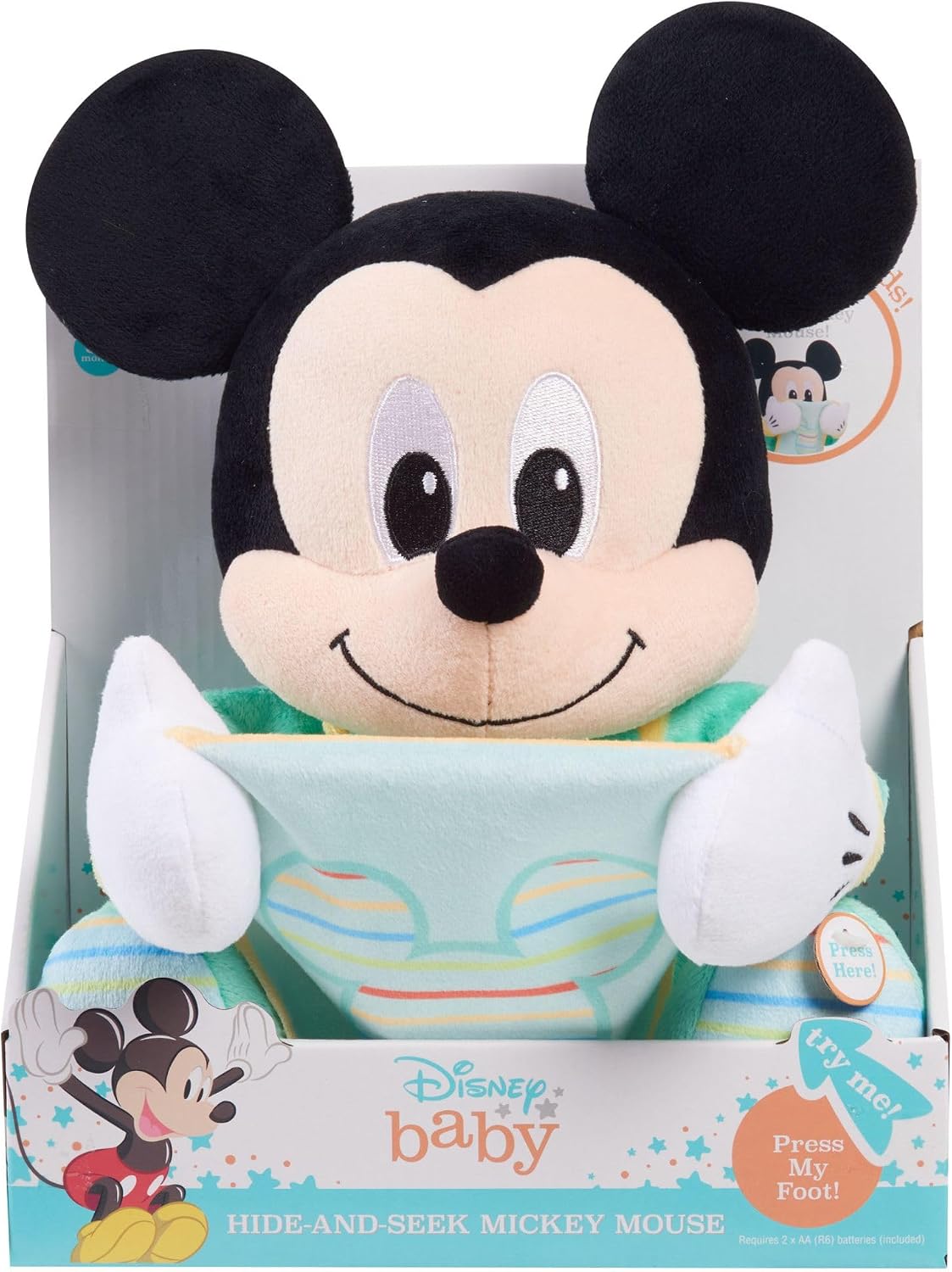 Disney Baby - Peluche interactivo de Mickey Mouse de 11 pulgadas pa...
