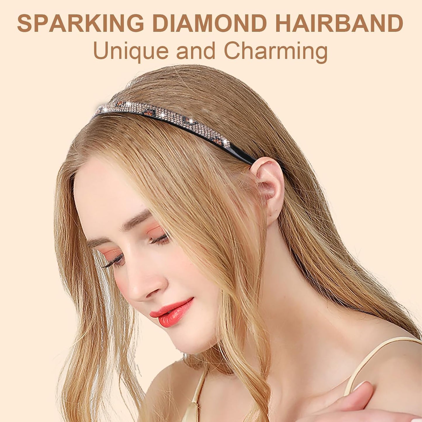KOVOLITU Diademas diseñadas para gafas, diademas de diamante brilla...