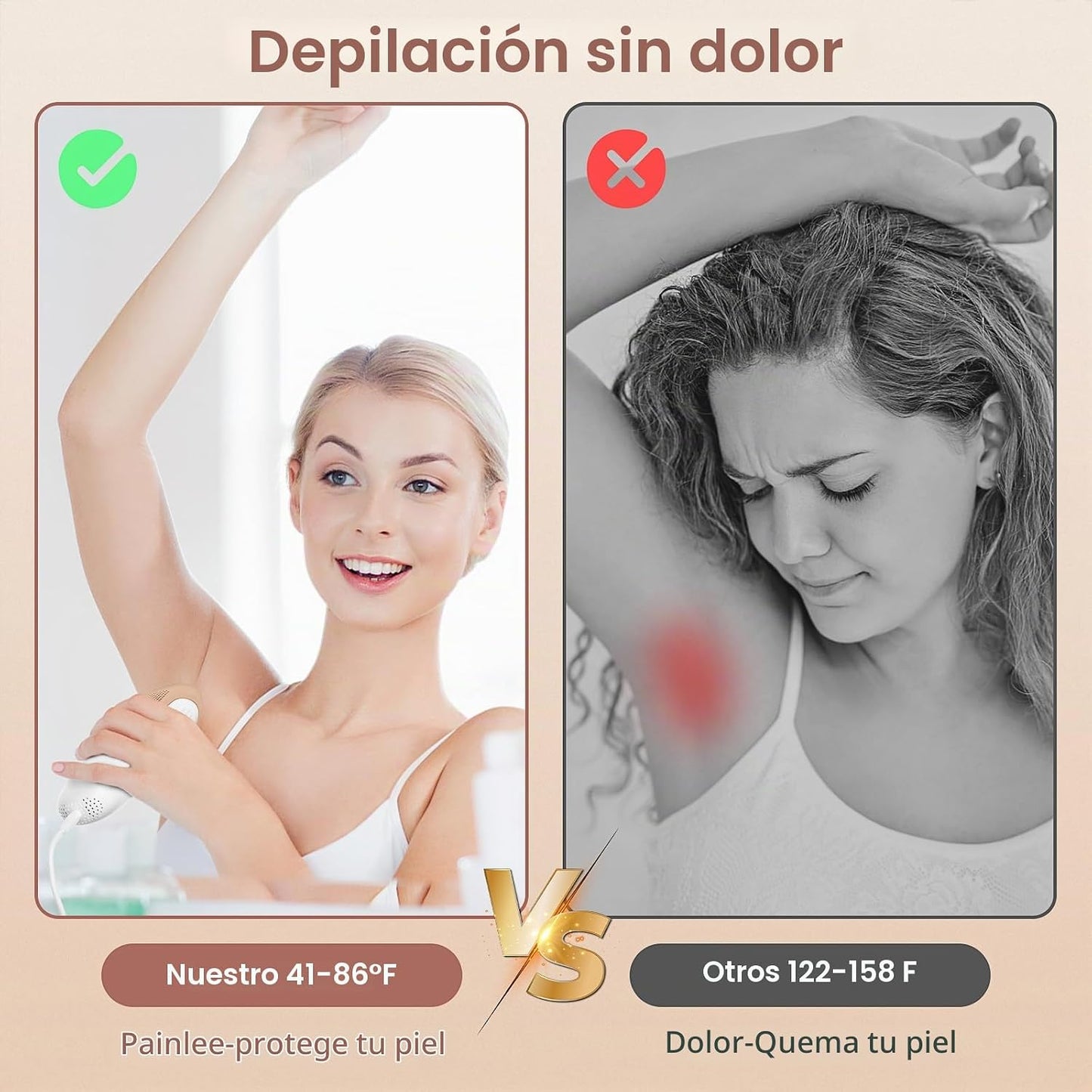 FELOOW Dispositivo de depilación IPL, depilación láser IPL para muj...