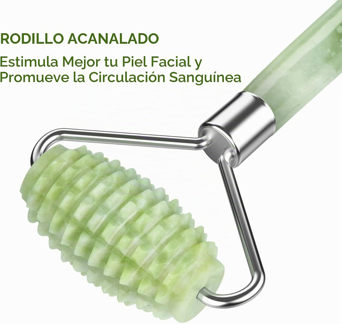Kimkoo Juego de rodillos de jade para la cara 3 en 1 Con herramient...