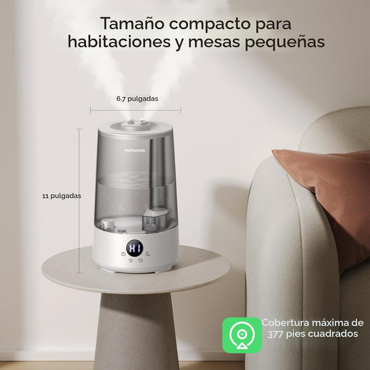Homvana Humidificadores para dormitorio y hogar, 3.6 L de llenado s...