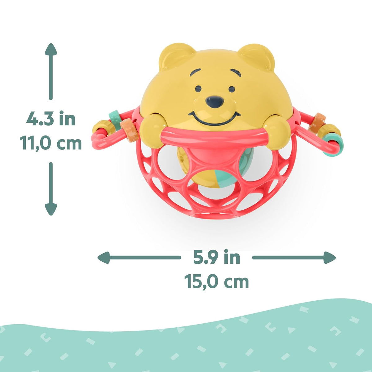 Bright Starts Disney Baby Winnie The Pooh Jingle & Shake Sonajero d...