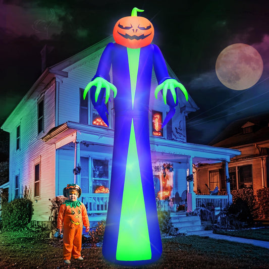Inflables gigantes de Halloween de 12 pies, decoración de patio con...