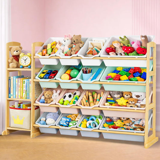 Etitlly Organizador de almacenamiento de juguetes para niños con es...
