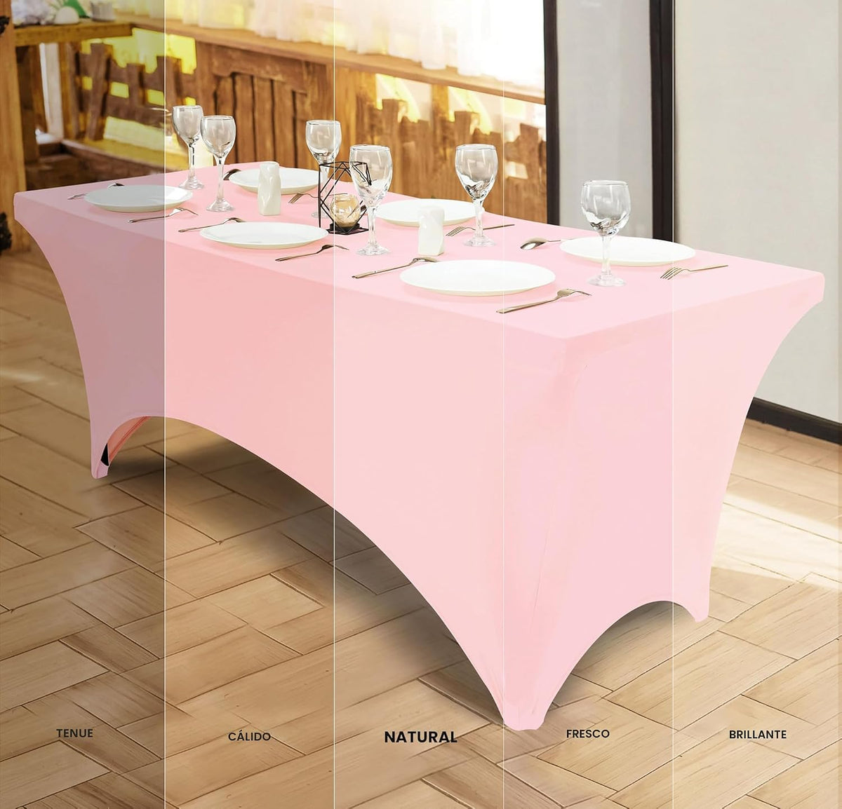 Utopia Kitchen - Juego de 2 manteles de elastano, ajustados, ajusta...