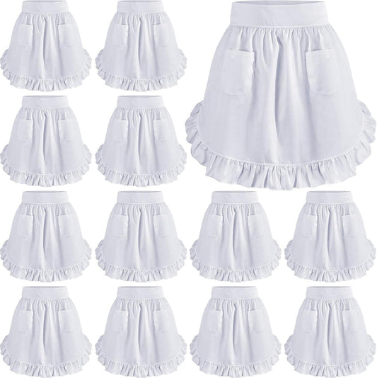 Hercicy Delantal de cintura a granel para mujer, mitad retro, delan...