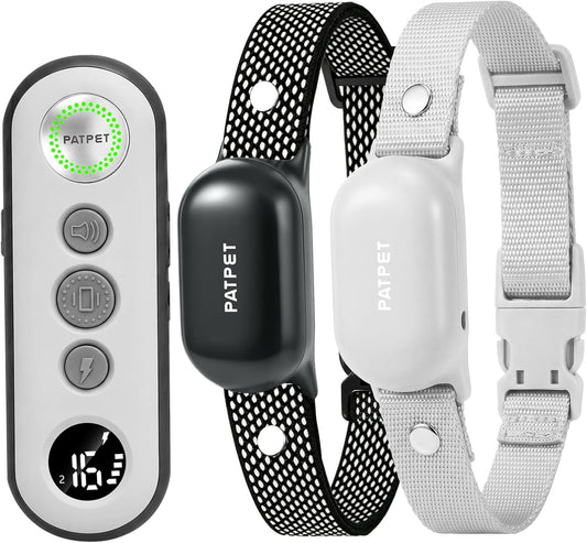 PATPET Collar de choque para perros (10 a 120 libras), collar de en...