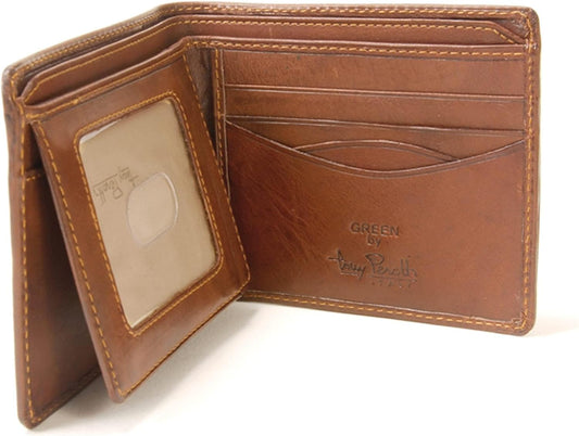 Tony Perotti Billetera plegable de cuero italiano para hombre - Car...
