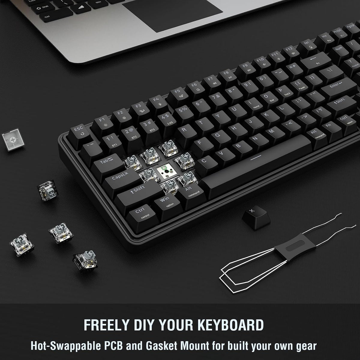 Redragon Combo de teclado y mouse para juegos S162 de 3 modos Wilre...