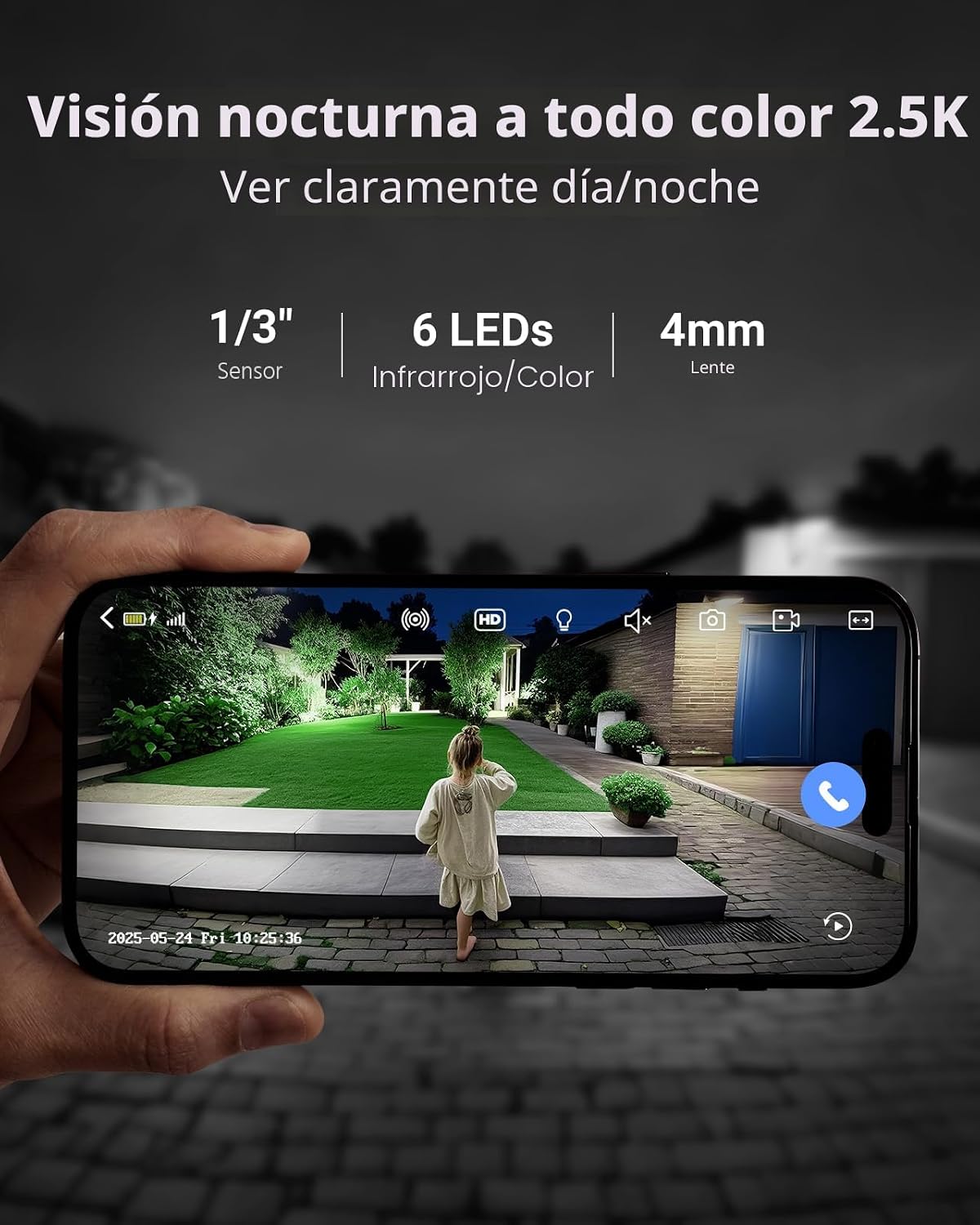 ANNKE Cámara de seguridad inalámbrica 2.5K al aire libre, sistema d...