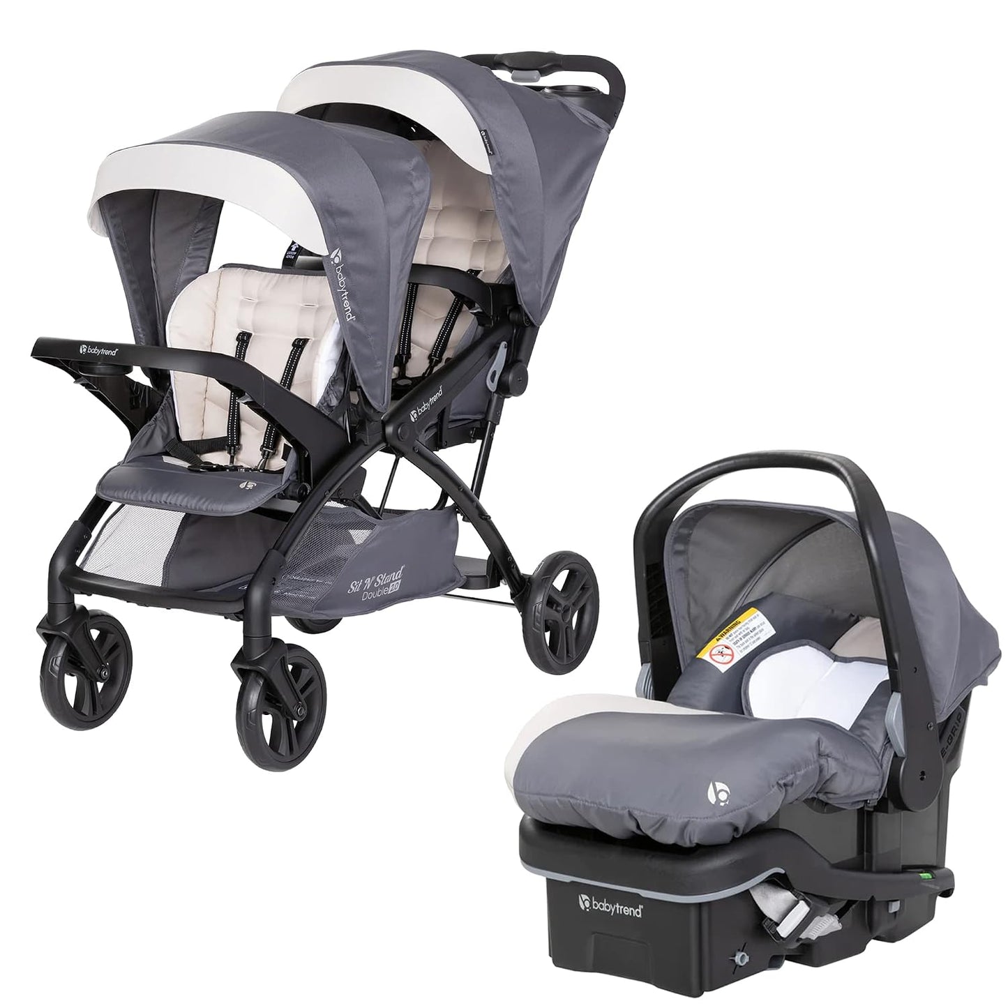 Baby Trend Sit N' Stand 2.0 DLX - Cochecito doble y asiento EZ-...