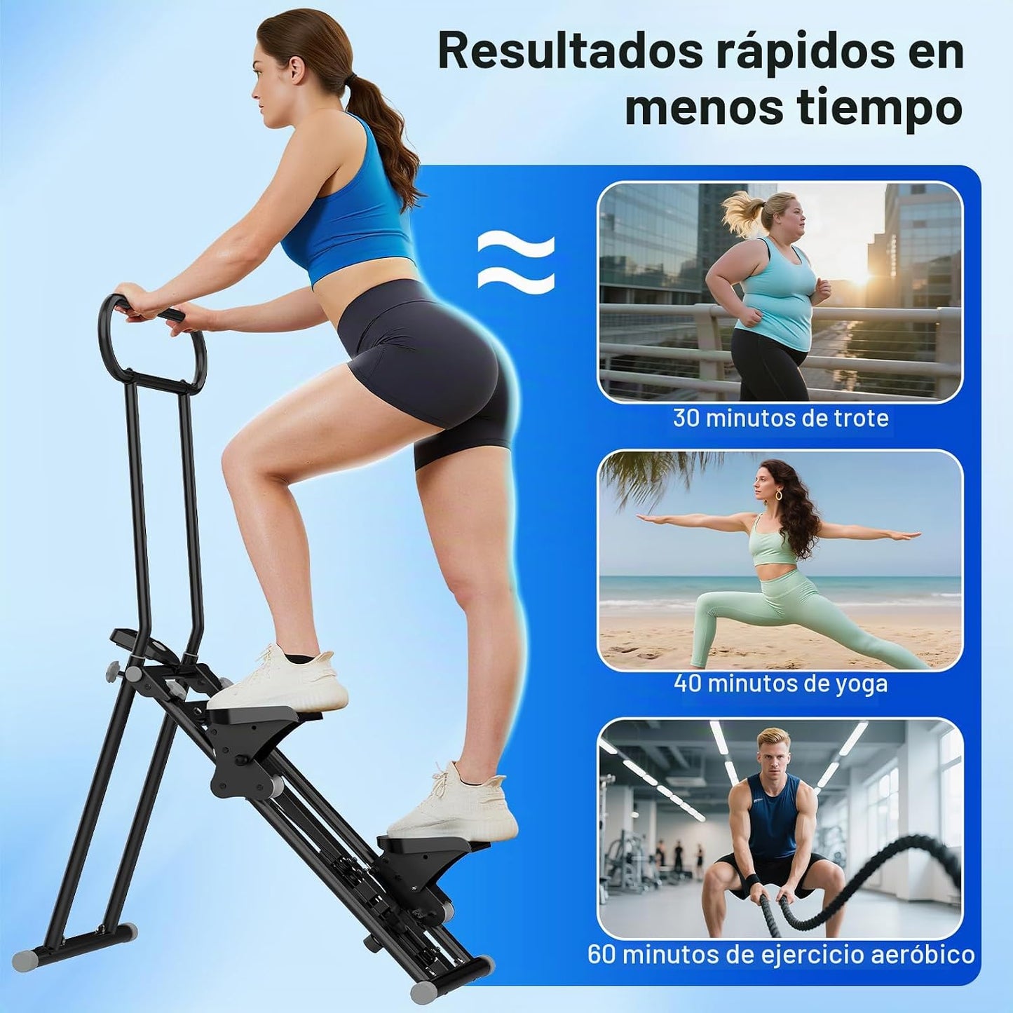 ERGOLIFE - Escalera escalonada con resistencia ajustable de 6 nivel...