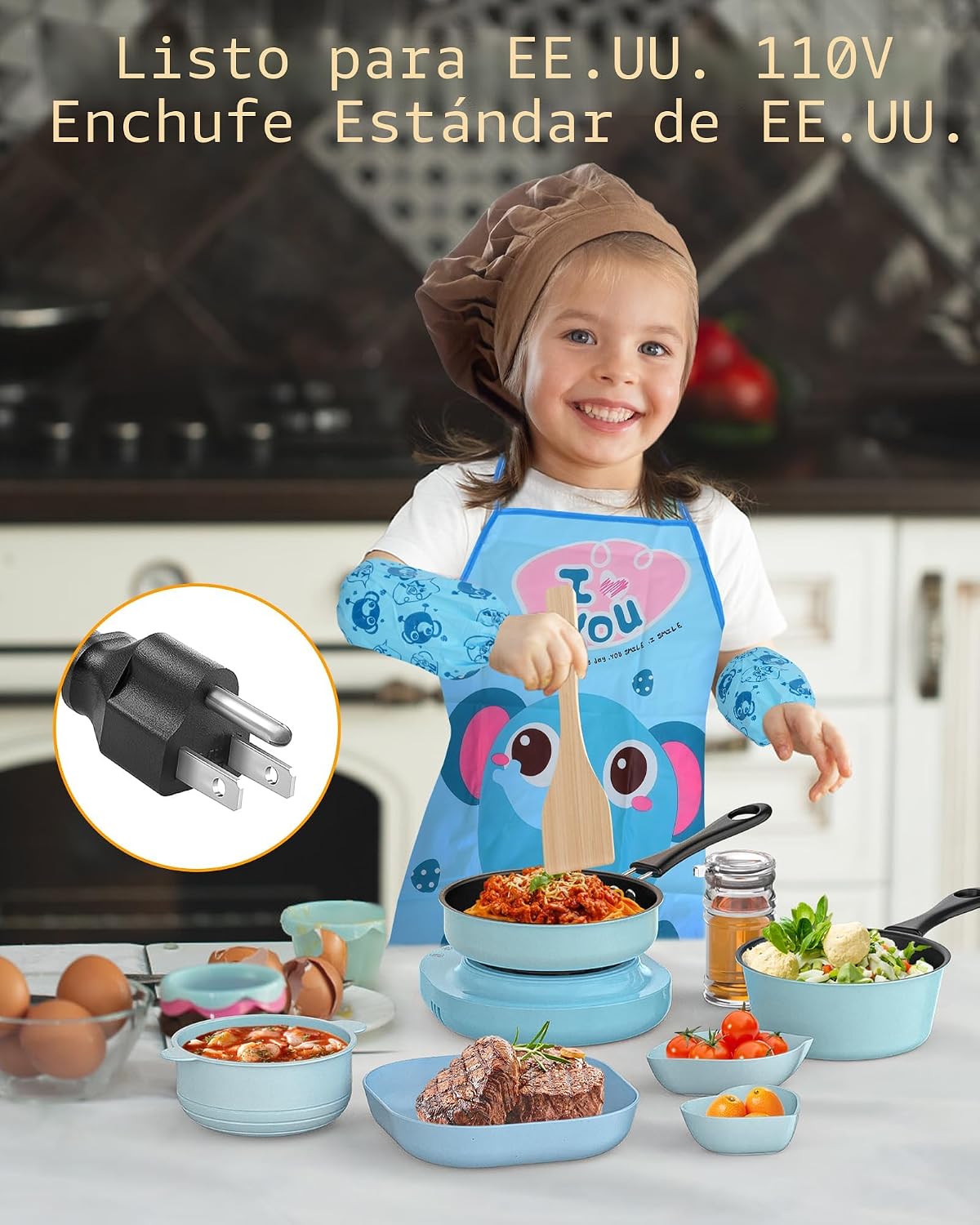 Gotoofun Juegos de Cocina para Niños Reales, Mini Herramientas Mont...