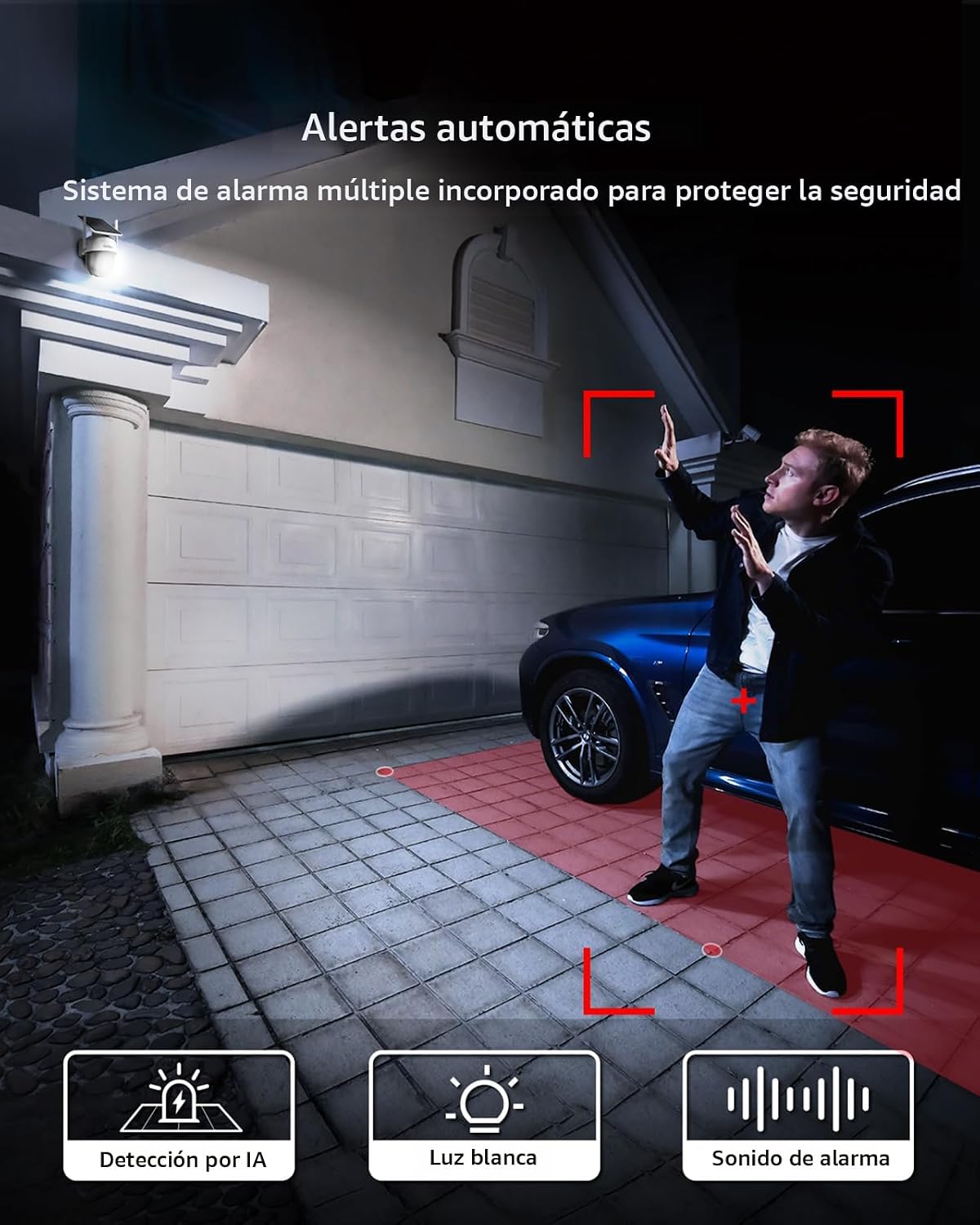 aosu Cámara solar inalámbrica para exteriores, cámara de seguridad...