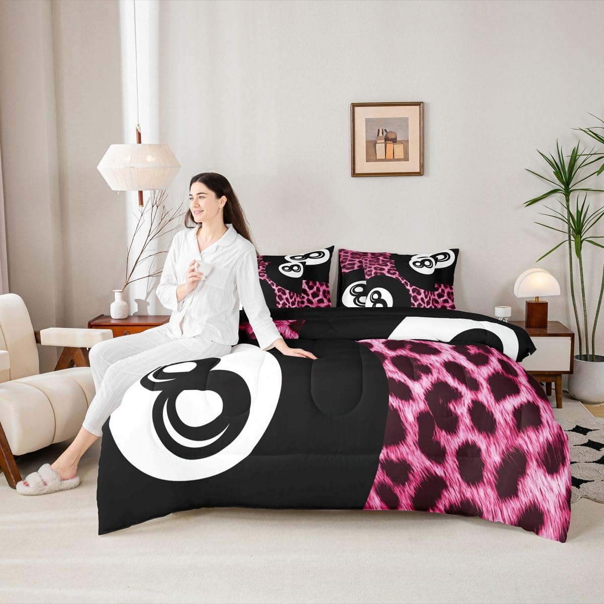 Erosebridal Y2K - Juego de ropa de cama de 8 bolas, estampado de gu...