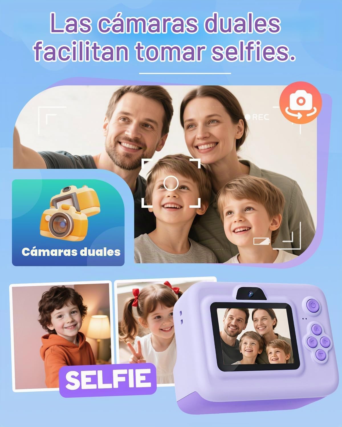 Cámara de impresión instantánea para niños, cámara instantánea para...