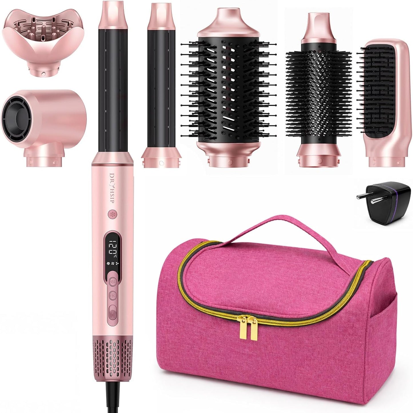 Purtitwe Cepillo secador de pelo de doble voltaje para viajes, herr...