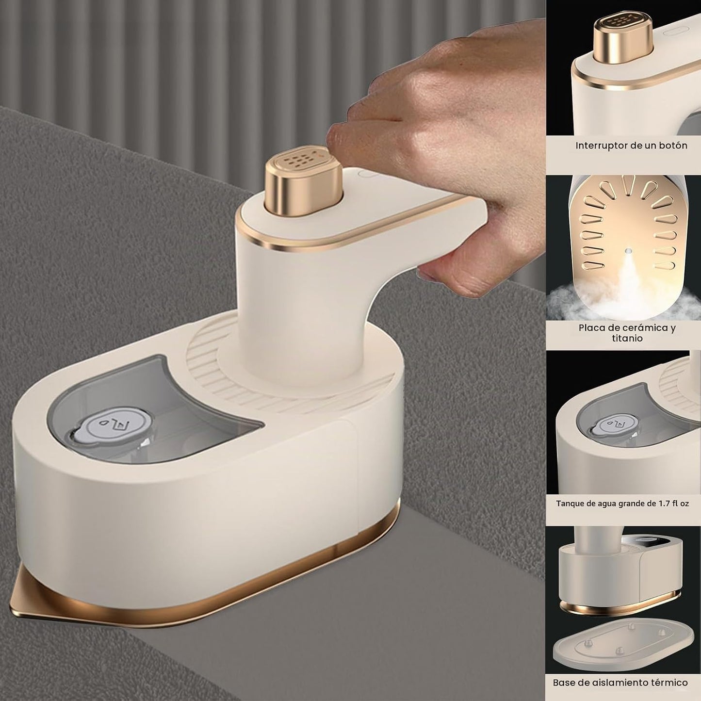 Vaporizador de viaje para ropa, 2 en 1, vaporizador portátil de man...