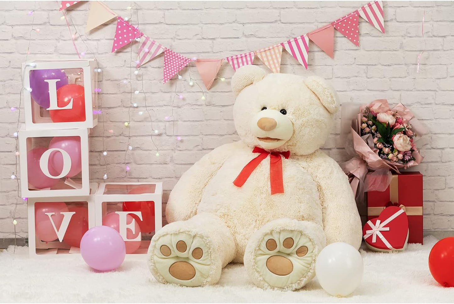 HollyHOME Oso de peluche gigante de 5 pies con huellas grandes, reg...