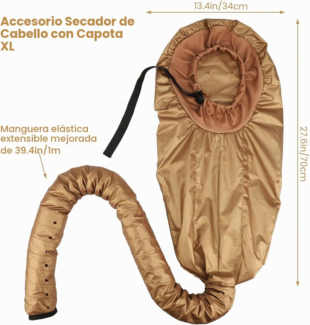 Segbeauty Gorro de secador de pelo, accesorio extra grande de tapa...