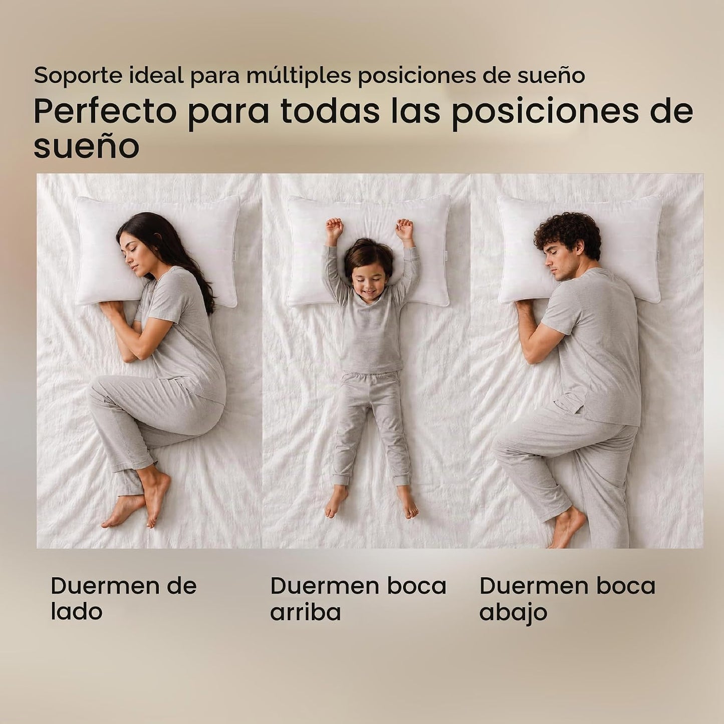 Calvin Klein Juego de 2 almohadas de hotel de lujo tamaño Queen de...