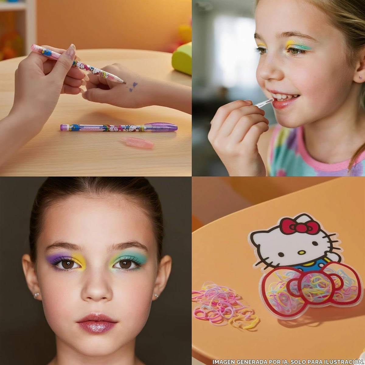 Hello Kitty - Estuche organizador de maquillaje con cosméticos, a p...