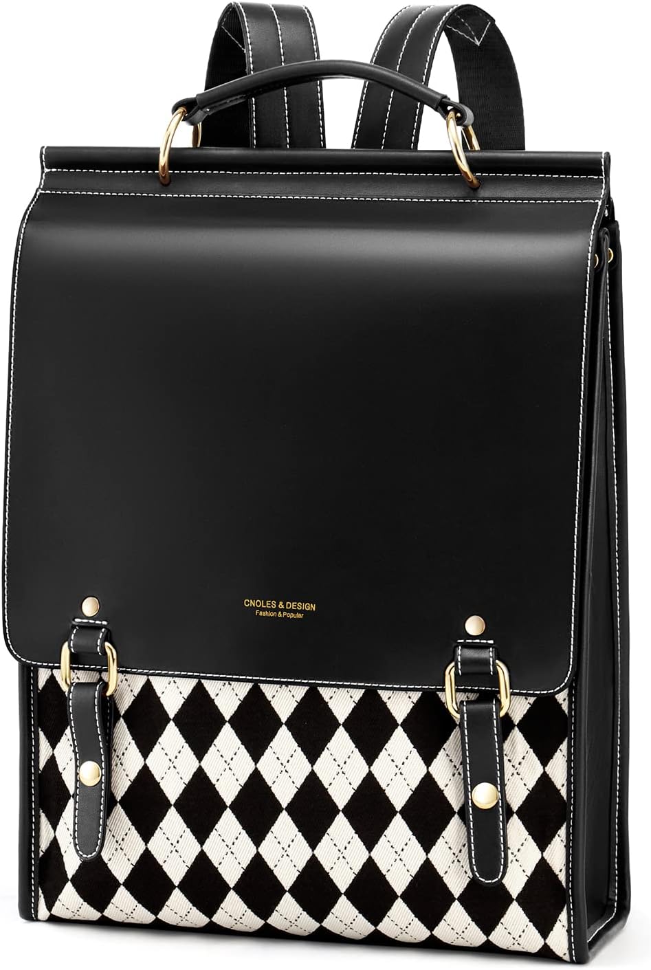Cnoles - Mochila de cuero para mujer, bolso de moda vintage para da...