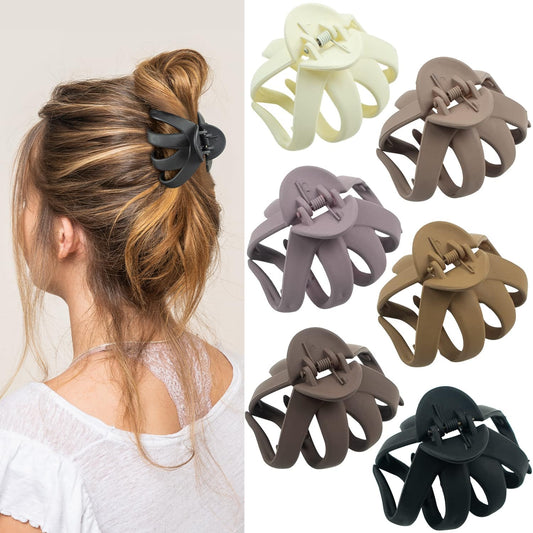 Pinzas de pelo de pulpo medianas de 2.8 pulgadas para mujer, pinzas...