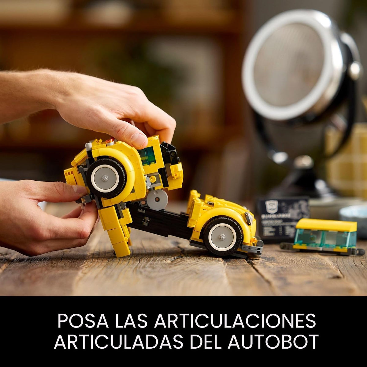 Figura de acción LEGO Icons Transformers Bumblebee, juguete colecci...