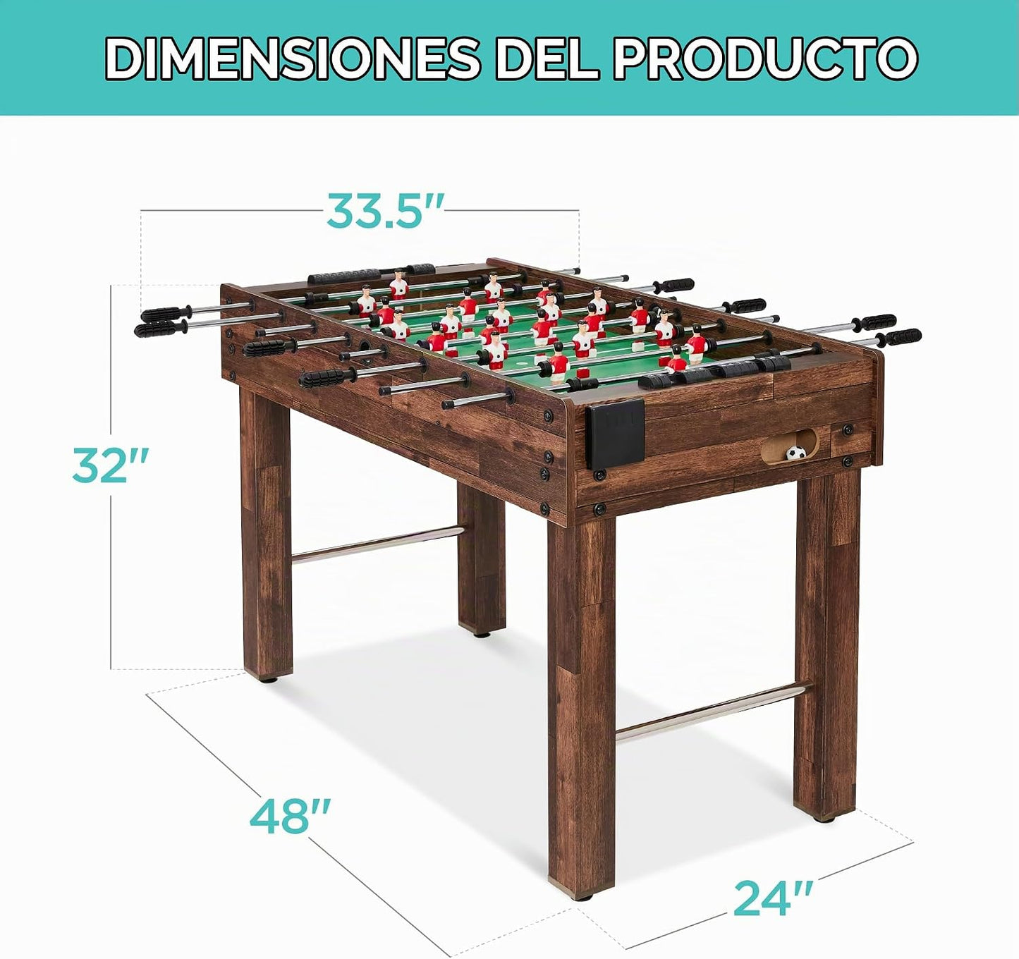 Best Choice Products Mesa de futbolín para niños y adultos, mesa de...