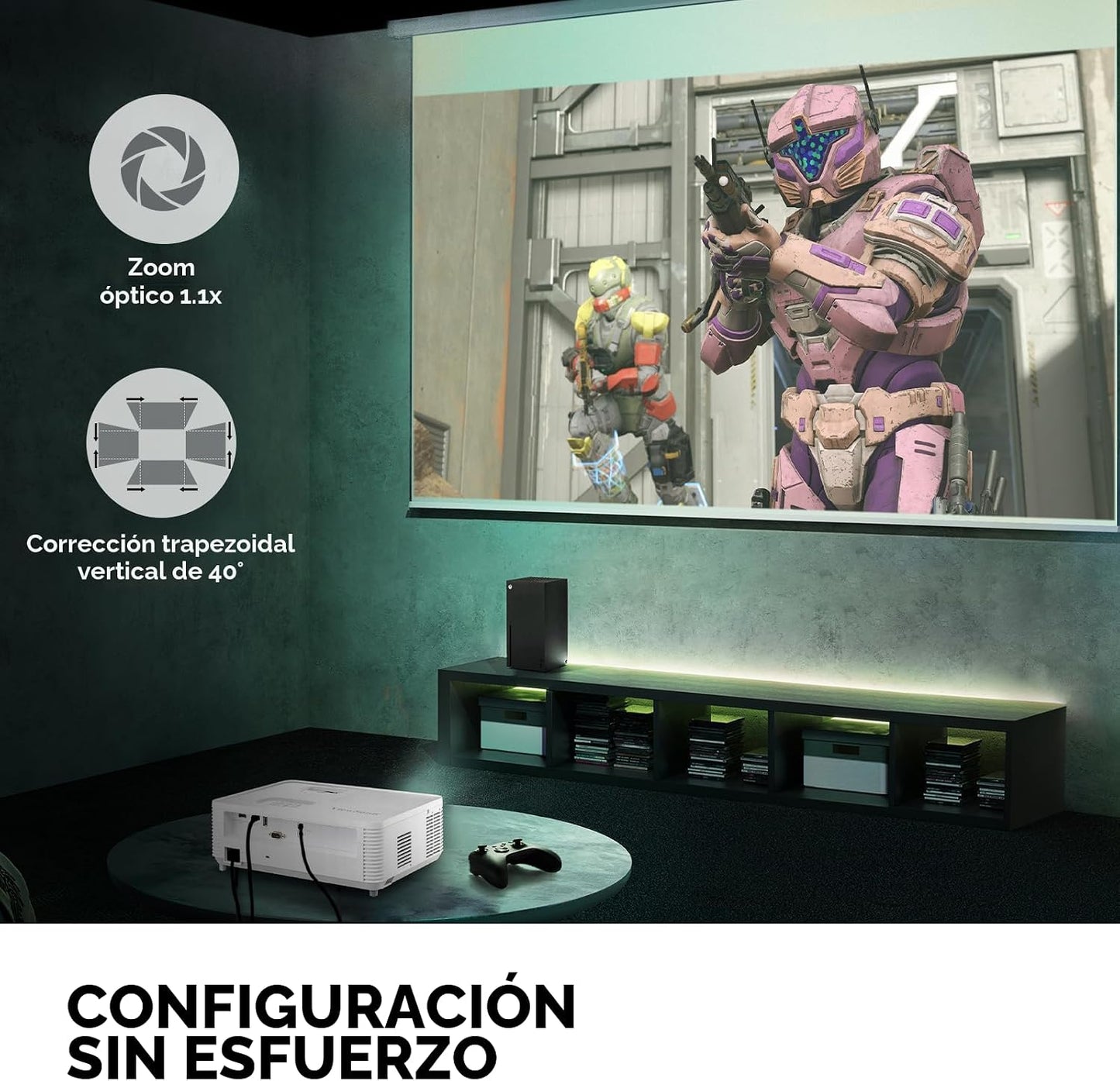 ViewSonic PA503HD Proyector de 4000 lúmenes de alta luminosidad con...