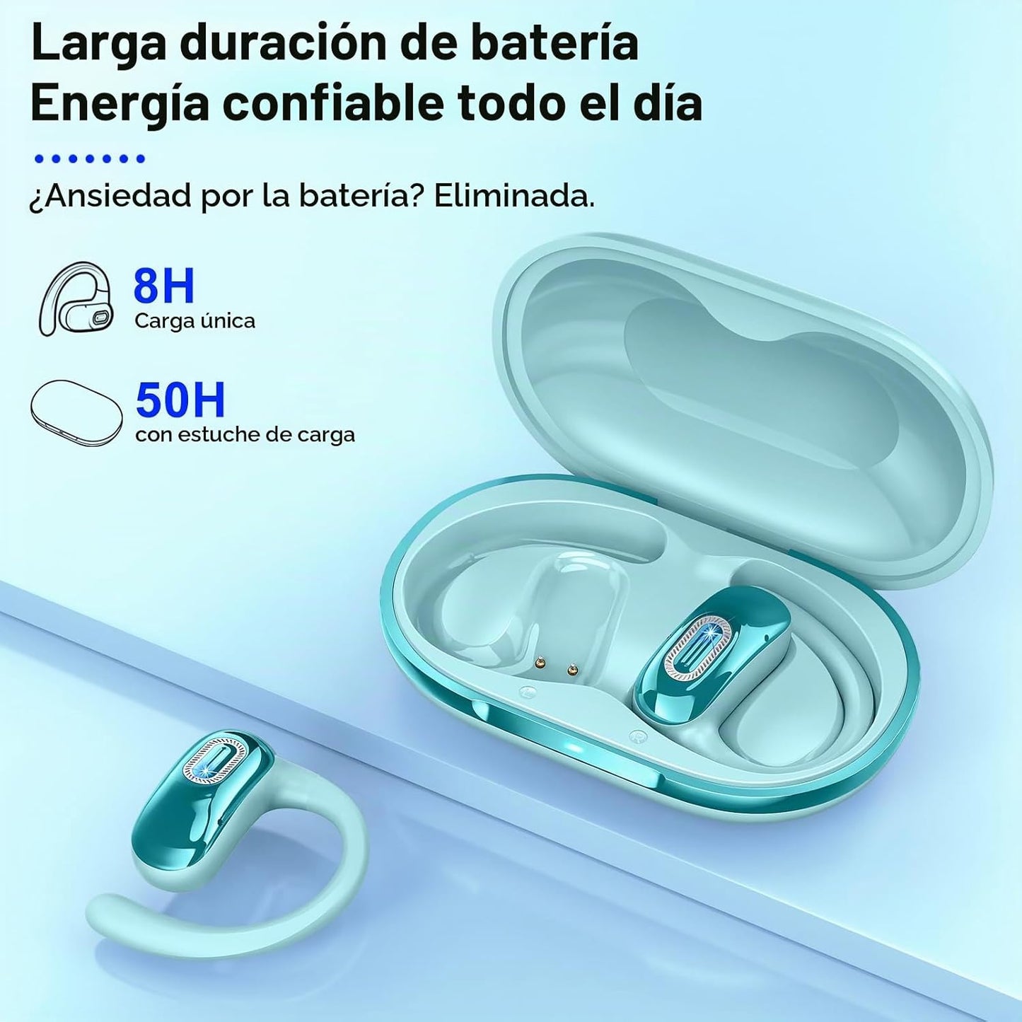 Auriculares abiertos, NUEVOS auriculares supraaurales con 4 micrófo...
