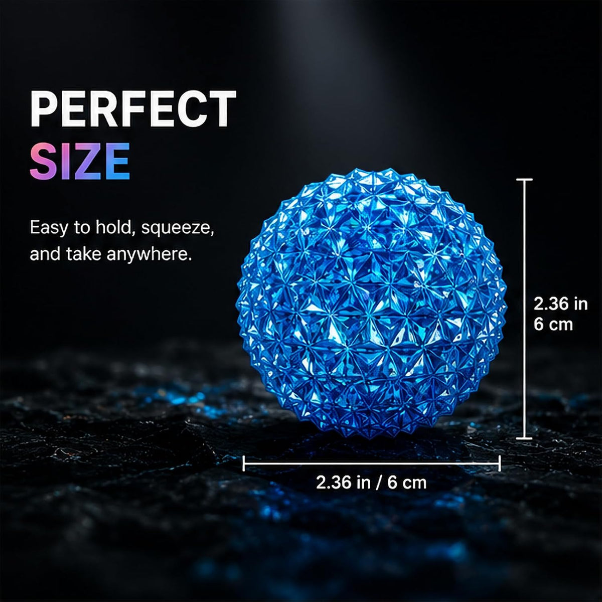 Pelota sensorial firme para adultos, juguete texturizado para alivi...